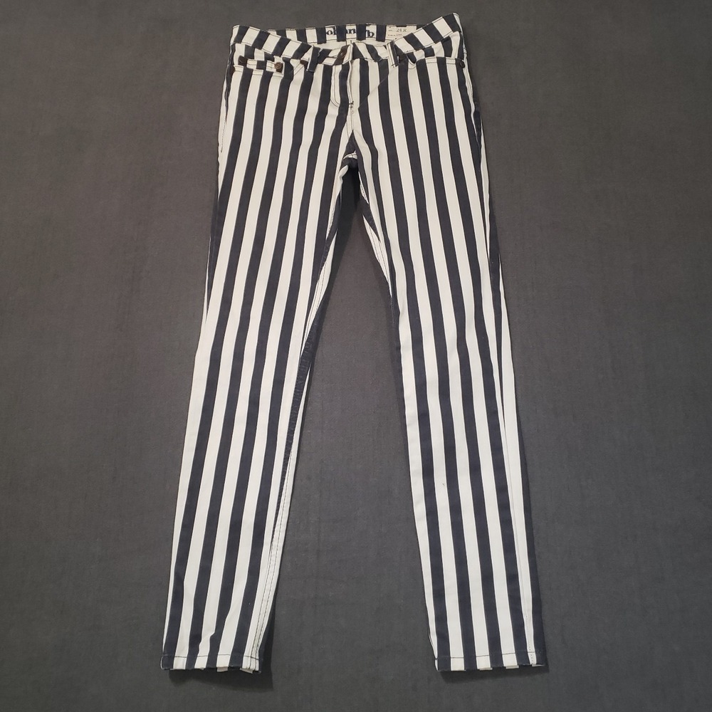 Johnnie B Jeans Womens Size 24R Low Rise Skinny Vertical Stripes‎
